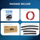 Window Rain Guards for Ford Focus Sedan 2012-2018, NOT for Hatchback Models, Tape-On Wind Deflectors Vent Visors, Smoke Sun Rain Guard, 4PCS