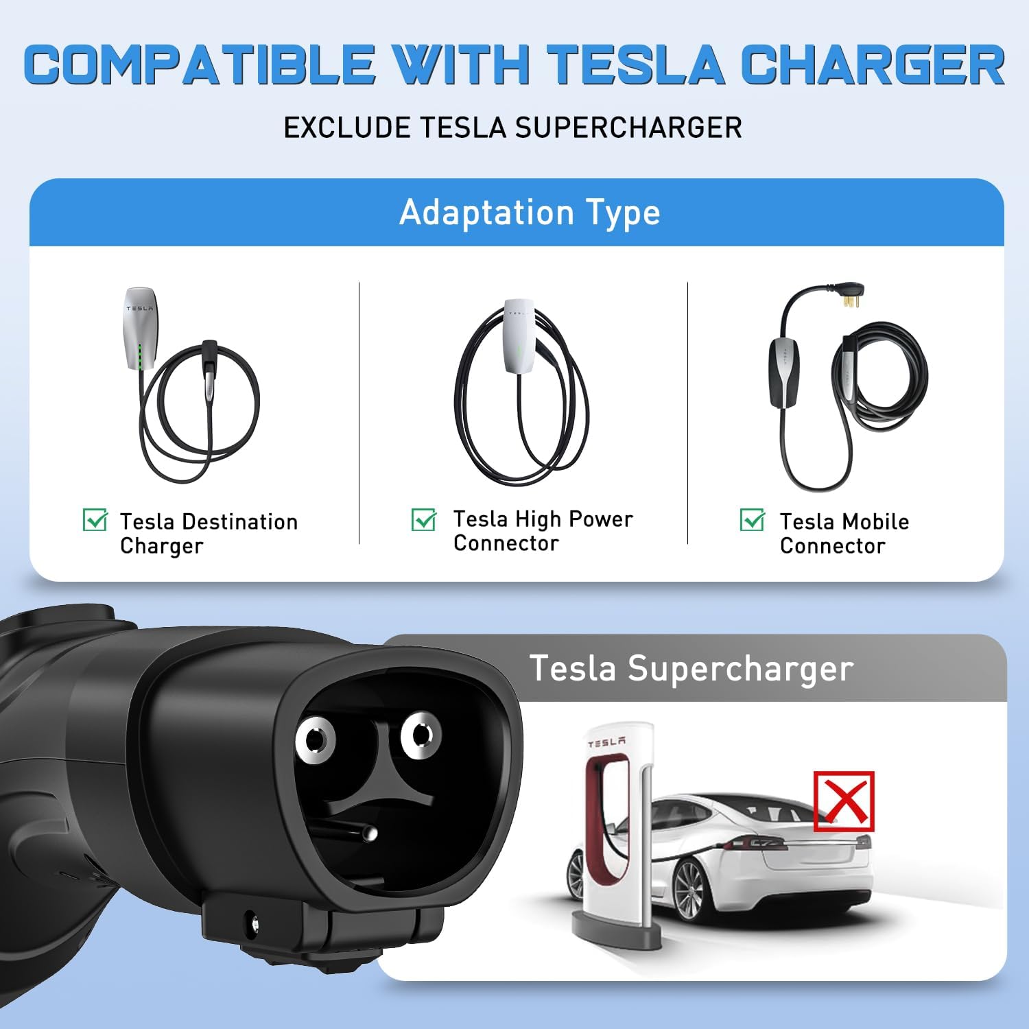 Tesla To J1772 EV Charge Adapter Nilight