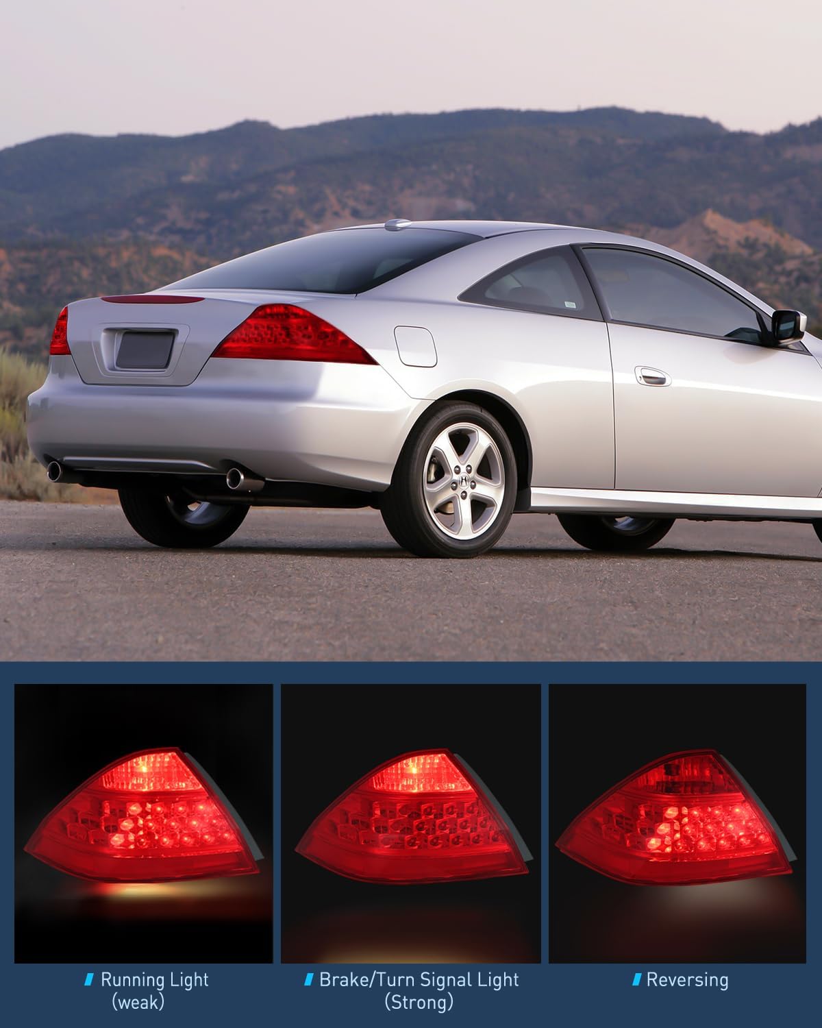 Taillight Assembly Compatible with 2006 2007 Honda Accord 4 Door Sedan Excluding Hybrid Rear Lamp Replacement OE Style Driver Side and Passenger