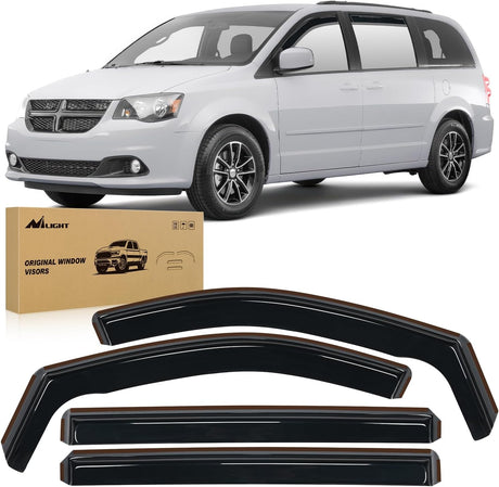 in Channel Rain Guards for Grand Caravan 2008-2023, Chrysler Town Country 2008 2009 2010 2011 2012 2013 2014 2015 2016, Volkswagen Routan 2009-2012 Window Deflectors, Vent Window Visors-4PCS