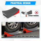 RV Leveler - 2 Pack Camper Leveling Blocks Ramp Support Dual Axles, Up to 35,000lbs, Fast RV Accessories Leveling System for Travel Trailer, Motorhome - Red