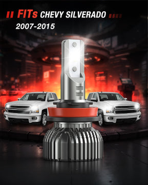2007-2015 Chevy Silverado 1500 2500 3500 9005 H11 LED Headlight Bulbs Nilight