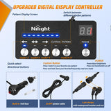 60 Inch Emergency Strobe Light Strips with Controller Red Blue | 384LED Flashing Warning Hazard Safety for Rear Window Tailgate on Truck Trailer Construction Plow Pickup Tow SUV Vehicles