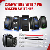 2 PCS 7 Pin Rocker Switch Jumper Wires Set for 7Pin Toggle On/Off Rocker Switch Wiring fot Automotive Polaris Ranger RZR ATV Console Switch Install 1 Set Switch Not Included