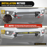 Lower Hidden Bumper Mounting Brackets for Colorado Canyon 4WD/2WD | Fit 2015-2022 Chevy Colorado 4WD/2WD 2015-2022 GMC Canyon 4WD/2WD,Designed for 30 Inch Single Row LED Light Bar