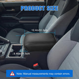 Center Console Cover Fit for Toyota Tacoma 2024 2025 2026 Armrest | Nappa Leather Armrest Cover for Toyota Accessories Waterproof Middle Console Cushion Anti-Scratch Car Arm Rest Box Pad, Black