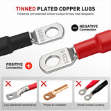 5PCS 4 AWG Golf Cart Battery Cable Kit Pure Copper for EZGO TXT | Heavy Duty Pure Copper AC/DC Wire Kits with Tinned Copper Lugs for 36V/48V EZGO TXT 1994-up