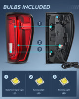 Taillight Assembly Compatible with GMC 2019 2020 2021 2022 2023 2024 Sierra 1500 LED Type Tail Lights 2020-2024 Sierra 2500HD 3500HD Rear Lamp Replacement Passenger Side