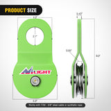 8 Ton Winch Snatch Block Towing Pulley Blocks 17,000 LBS Capacity (Green), Winch Hook Accessories, Heavy Duty Offroad Recovery Accessory for Truck, Tractor, ATV & UTV