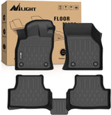 TPE Floor Mats for Volkswagen VW Golf Alltrack Golf GTI Golf R Golf Sportwagen MK7 2015 2016 2017 2018 2019 2020 2021, All Weather Custom Fit Heavy Duty Floor Liners