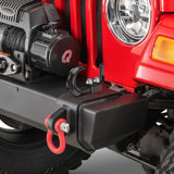 2Pcs Bolt-On Tow Hooks with Spring Clip 10,000LBS 2Pcs Black Forged Recovery Tow Hooks Compatible with Jeep Ford Dodge Chevy GMC Toyota Pickup Truck