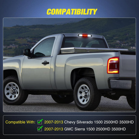 Accessories 2007-2013 Chevy Silverado GMC Sierra 1500 2500 3500HD Third Brake Light