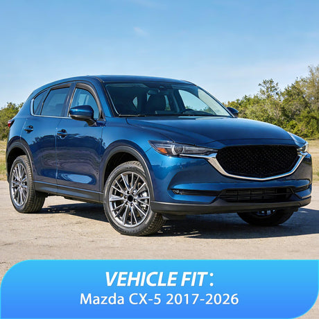 in-Channel Rain Guards for Mazda CX-5 2017-2026, Smoke Tinted Vent Visors, Durable Window Deflectors for Fresh Air Circulation, 4PCS