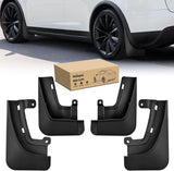 Mud Flaps for Tesla Model X 2022 2023 2024 2025, No Drilling Precision Fit Exterior Accessories Heavy-Duty Splash Guards Protection, Front & Rear Set