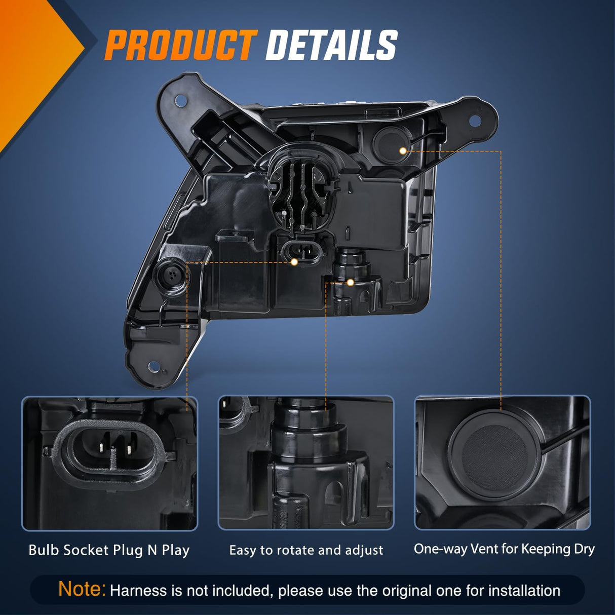 Fog Light Assembly Compatible with 2019 2020 2021 2022 2023 Chevrolet Silverado 1500 2020-2023 Chevy Silverado 2500HD 3500HD Smoke Lens Driver and Passenger Side