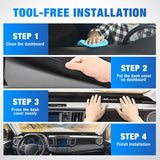 Dash Cover for Toyota Rav4 2014-2018, Custom Fit Suede Mat | Non-Slip Backing, Reduce Sun Glare and Protect the Dashboard from UV Exposure