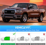 Window Visors for Ram 1500 Crew Cab 2019-2025 (New Body Style) | Outside Mount Rain Guards Vent Visors Window Deflectors, Smoke Tint, 4PCS