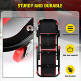 40 Inch Z Creeper - 2-in-1 Folding Rolling Mechanic Seat, 40 inches Adjustable Lay-Down or Sit Garage Chair, 330 lbs Capacity, Red Black