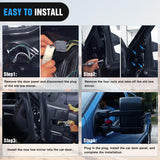 Towing Mirrors Turn Signal Puddle Lights Power Heated Adjustable Glass Manual Telescoping Folding Compatible With 2008-2016 Ford F250 F350 F450 F550 Super Duty