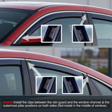 in-Channel Rain Guards for GMC Terrain 2010-2017, 4PCS | Window Deflectors Window Visors for Fresh Air Circulation, GMC Terrain 2010 2011 2012 2013 2014 2015 2016 2017, Smoke Tinted