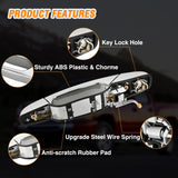4PCS Exterior Chrome Front Rear Driver & Passenger Car Door Handle for 2007 08 09 10 11 12 13 2014 Chevy Silverado Suburban Tahoe Avalanche GMC Sierra Yukon Cadillac Escalade Replaces#20828258