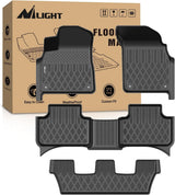 TPE Floor Mats for Audi Q7 SQ7 2017-2026,Audi Q8 2019 2020 2021 2022 2023 2024 2025 2026 All Weather Custom Fit Heavy Duty Floor Liners