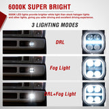 LED Fog Light Assembly Compatible with 2005 2006 2007 F250 F350 F450 F550 Super Duty 2005 Ford Excursion with Daytime Running Lights Driving Lamp Pair Plug and Play Driver and Passenger Side