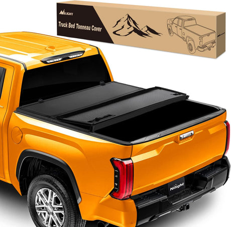 Hard Tri-fold Truck Bed Tonneau Cover Compatible with Toyota Tundra 2022 2023 2024-5.6ft