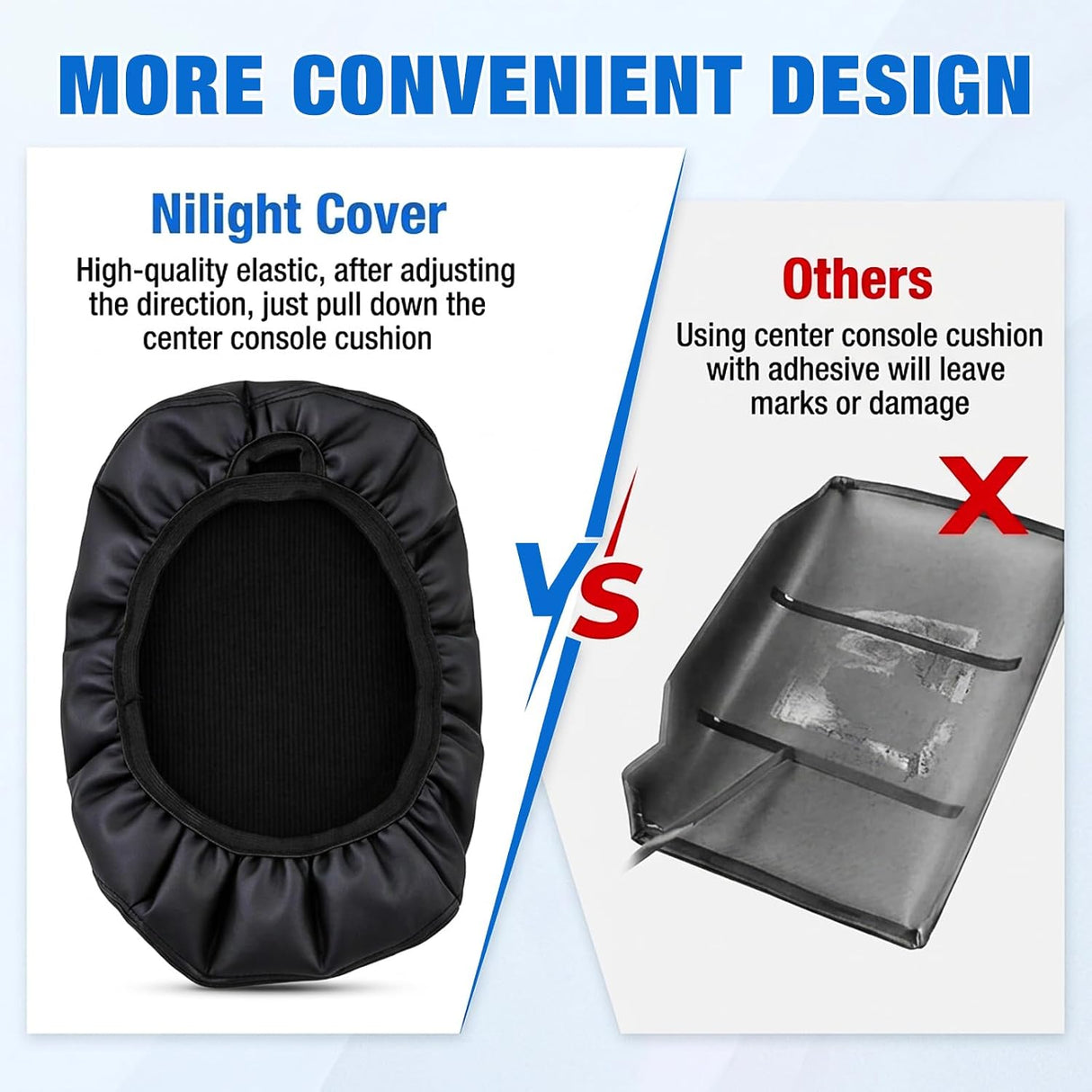 Center Console Cover Fit for Toyota RAV4 2019-2025 Armrest Cushion | Nappa Leather Armrest Cover for Toyota Accessories Waterproof Middle Center Console Pad Anti-Scratch Armrest Box Cover, Black