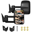 Towing Mirrors Manual Adjusted Flat Convex Glass Telescoping Folding Compatible With 1988-1998 Chevy Silverado GMC Sierra C/K 1500 2500 3500 Tahoe Suburban Yukon