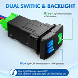LED Light BAR & LED Work Lights Dual Push Button Switch 12V ON Off Switches with Connector Wire Kit 1.28 Inch x 0.87 Inch Replacement for Toyota Sequoia Highlander Tacoma Tundra 4Runner RAVR Yaris