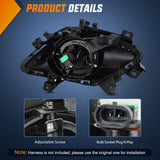 Fog Lights Assembly Compatible with 2013 2014 2015 MAZDA 6 Clear Lens Driver and Passenger Side H11 12V 55W Bulbs