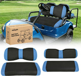 Golf Cart Seat Covers 2PCS Blue Black Yamaha Club Car Precedent | Breathable Sun Scratch Resistant Washable No Staple Fits 2007-2016 Yamaha G29 2017-2026 Drive2 2004-2019 Club Car Precedent