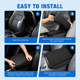 Center Console Cover for Nissan Pathfinder 2022-2026 Armrest Cover | for Pathfinder 2022 23 24 25 2026 Accessories Nappa Leather Middle Console Cushion Waterproof Anti-Scratch Arm Rest Pad Black