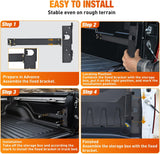 Truck Bed Tool Box Right Passenger Side Truck Tool Box Fit for Toyota Tundra 2007-2021 ABS Swing Case Truck Bed Storage Box with Lockable Lid Waterproof Wheel Well Toolbox Black