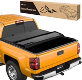 Truck Bed Tonneau Cover Hard Tri-fold Compatible with Chevy Silverado 1500/GMC Sierra 1500 2019 2020 2021 2022 2023 2024 2025-5.8ft