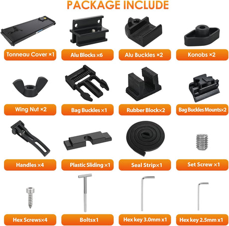 Truck Bed Tonneau Cover Hard Tri-fold Compatible with 2009-2025 Dodge Ram 1500 2020 2021 2022 2023 2024 2025-5.7ft