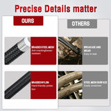 10AN 20FT PTFE Stainless Steel Braided Fuel Line Hose Only | Compatible with E85 PTFE Teflon EFI Fuel Line Universal for LS Engines & Automotive Racing Applications