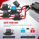 16AWG 14AWG 12AWG LED Light Bar Wiring Harness Kit 12V On/Off 4 Gang Rocker Switch Panel Power Relay Blade Fuse 5Pin Toggle Switches for Cars Boat ATV Trucks-8 Leads