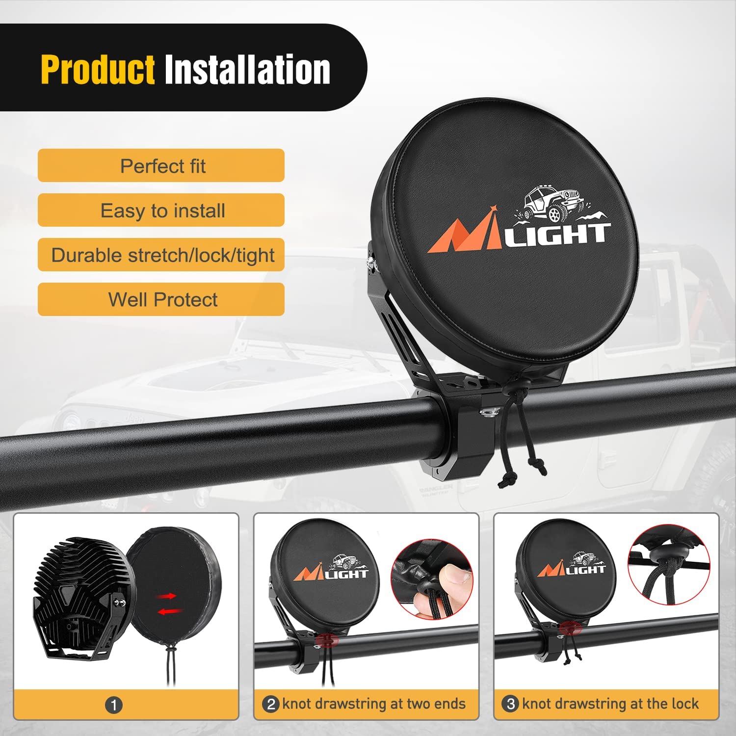 9" Round Offroad Driving Pod Light Cover Type A Nilight