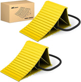 Wheel Chocks, Heavy Duty Wheel Stopper for Car, Truck, RV, Trailer, Caravan, Motorcycle, 8.7 Inch x 4.8 Inch x 4.2 Inch, 2-Pack(Yellow)