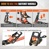 Car Tie Down Straps with Chain Hook Anchors 4 Pack Adjustable Wheel Straps 2 Inch x 96 Inch Lasso Style 3,674 lbs Safe Working Load Comes with Bag for Truck Cars UTV Orange