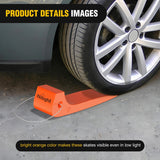 Tire Skates 4Pack – Rollback Tow Truck & Flatbed Carrier Accessories, Low Friction Skids for Locked Wheel Towing & Disabled Vehicle Recovery, 4000 lbs, Orange