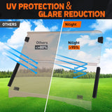 Golf Cart Windshield for Front Window Foldable Windproof UV Protection Compatible with EZGO TXT 1994.5-2013,Tinted Polycarbonate (PC) Scratch and Impact Resistant