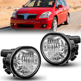 Fog Lights Assembly Compatible with 2003 2004 2005 2006 2007 2008 Toyota Matrix 2003-2008 Pontiac Vibe 2004-2010 Scion TC Clear Lens w/9006 12V 55W Bulbs