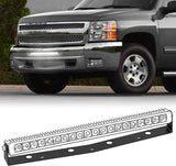Front Lower Hidden Bumper Mounting Brackets for 22inch Single Row LED Light Bar Compatible with 2007-2013 Chevy Silverado 1500 and 2007-2010 Silverado 2500 3500 HD