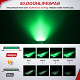 Slim LED Light Bar 2Pcs 7 Inch 16LED Single Row Spot Flood Combo Green Off Road Driving Fog Fishing Hunting Lighting for 12V 24V ATV UTV Pickup Truck Tractor Boat