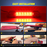 Third Brake Light for Jeep Patriot 2007-2017, Red Lens | for Jeep Patriot 2007 2008 2009 2010 2011 2012 2013 2014 2015 2016 2017, High Mount 3rd Stop Van SUV Rear Center Cab LED Lamp