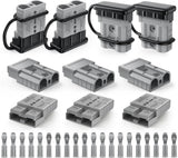 Anderson Connector 50AMP 6AWG Anderson Plug 12V-36V Battery Quick Connect/Disconnect Wire Harness Plugs Connectors Kit for 6 Gauge Cables Car Marine Trailer Towing Winch Motor, 10 Pack Grey