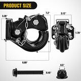 Pintle Hook Hitch with Mounting Kit 40,000 lbs, Fits 2-1/2 to 3-Inch Lunette Ring, Mount Required, 20Ton Hitch Receiver fit for Pintle Hook Mount